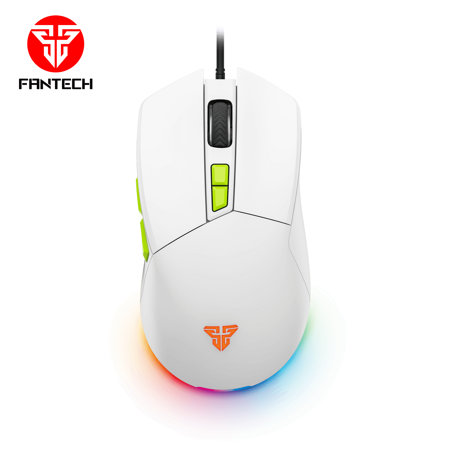 Fantech Phantom II VX6 wired RGB gaming mouse, white. Fantech Phantom II VX6 wired RGB gaming mouse, white.